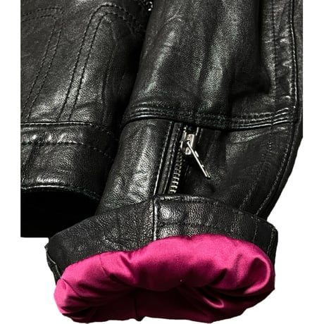 Zadig&Voltaire レザーライダースジャケット ブラック 34/XSサイズ