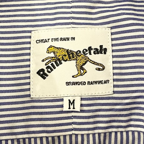 【UNITED ARROWS 取り扱い】 MADE IN ENGLAND製 Raincheetah ストライプ柄 長袖シャツ ホワイト×ブルー Mサイズ