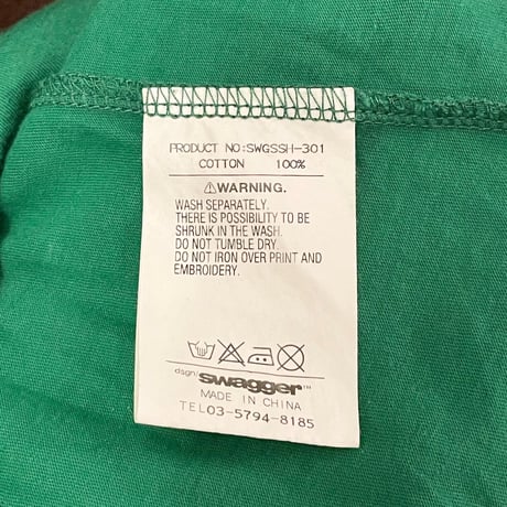 SWAGGER ポケット付きクルーネックTシャツ グリーン Mサイズ