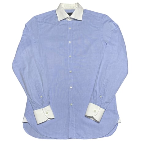 MADE IN ITALY製 GUY ROVER 長袖クレリックシャツ サックスブルー 38/15サイズ