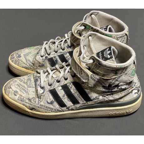 激レア 限定品 MADE IN GERMANY製 JEREMY SCOTT × ADIDAS ORIGINALS FORUM 初期コラボ MONEYモデルスニーカー ベージュ