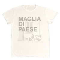 ★新品★ MADE IN ITALY製 MAGLIA 2025年AWモデル 「MAGLIA DI PAESE」 イタリア都市シリーズ プリント クルーネックTシャツ ホワイト M～XLサイズ