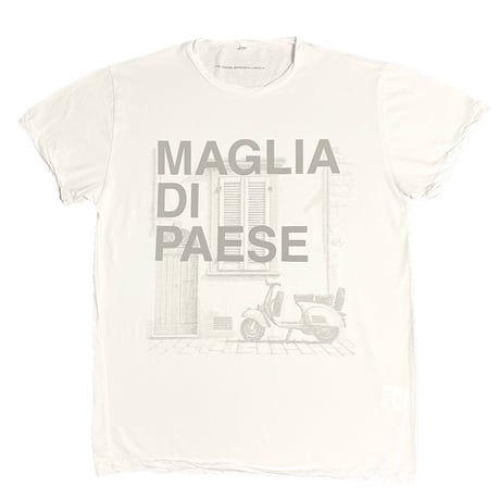 ★新品★ MADE IN ITALY製 MAGLIA 2025年AWモデル 「MAGLIA DI PAESE」 イタリア都市シリーズ プリント クルーネックTシャツ ホワイト M～XLサイズ