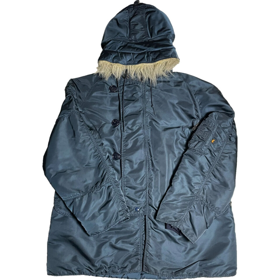 MADE IN USA製 ALPHA INDUSTRIES N3-Bジャケット ネイビー Lサ MADE IN USA製 ALPHA INDUSTRIES N3-Bジャケット ネイビー Lサ