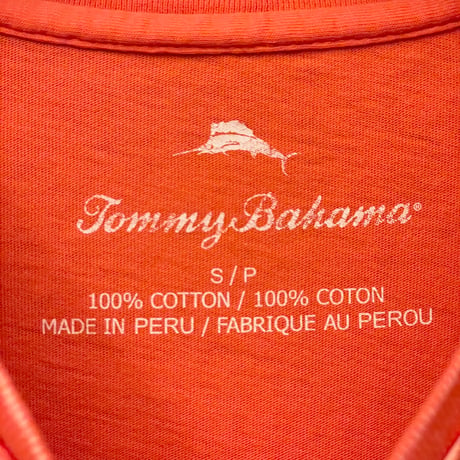 Tommy Bahama 半袖VネックTシャツ オレンジ Sサイズ