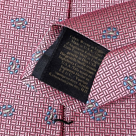 MADE IN USA製 BROOKS BROTHERS ペイズリー小紋柄シルクネクタイ ピンク