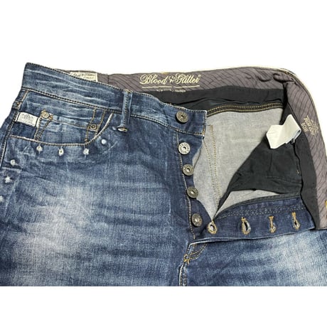 Blood & glitter ITALIAN SLIM スタッズデニムパンツ インディゴ W32-L32サイズ