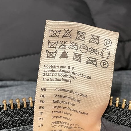 SCOTCH & SODA LUXURY GARMENTS BY SCOTCH キルティングダウンMA-1ジャケット ネイビー Sサイズ