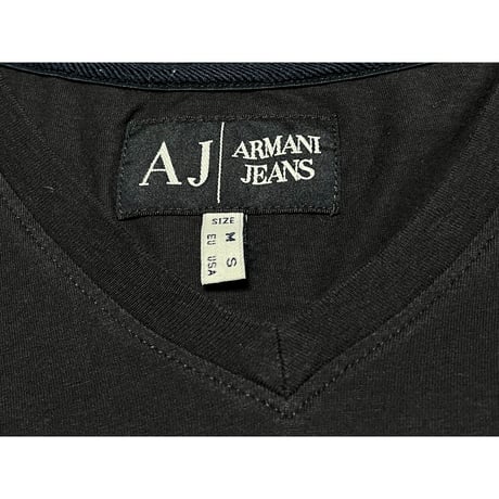ARMANI JEANS 半袖Vネックシャツ ネイビー Mサイズ