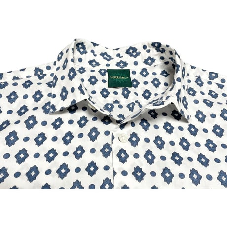 【TOMORROWLAND取り扱い】 MADE IN JAPAN製 SOULEIADO 長袖総柄シャツ ホワイト 1サイズ