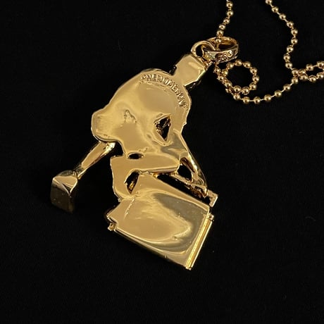 ☆未使用新古品☆ 激レア Gabriel Urist x PHENOMENON B-BOY Pendant Old School ボールチェーンネックレス ゴールド