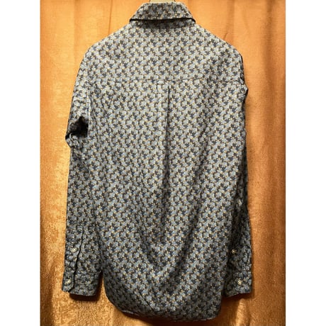 MADE IN JAPAN製 SWAGGER 長袖総柄シャツ ネイビー Mサイズ