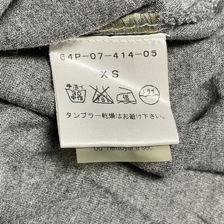 T by ALEXANDER WANG 胸ポケット付きVネックTシャツ グレー XSサイズ