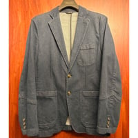 MADE IN JAPAN製 LANVIN COLLECTION デニムニット テーラードジャケット インディゴ 48サイズ