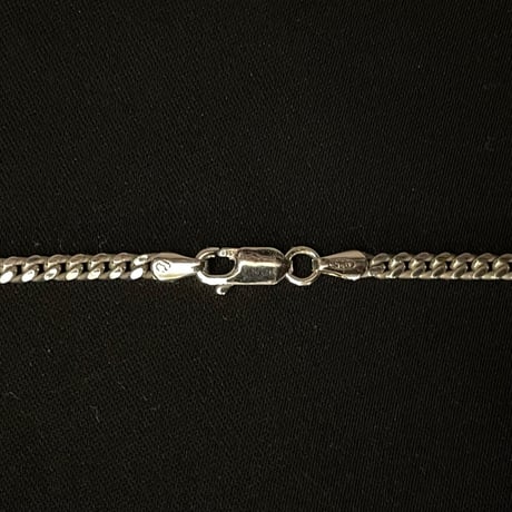箱付き シルバー925製 AVALANCHE 刻印入りマイアミキューバン喜平ネックレス シルバー 幅0.3cm×50cm