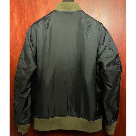 レア SWAGGER ラインストーン付きリバーシブル仕様 MA-1ジャケット カーキ×ブラック Mサイズ