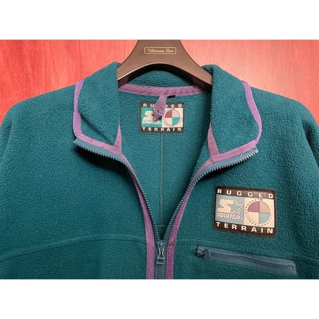 MADE IN JAPAN製 90s STARTER RUGGED TERRAIN フルジップフリースジャケット グリーン Mサイズ