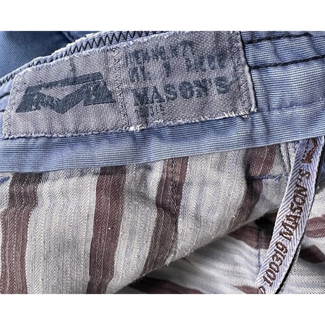 MADE IN BULGARIA製 MASON'S ウォッシュ加工スラックス ネイビー 44サイズ