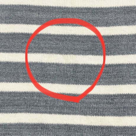 MADE IN JAPAN製 MISTERGENTLEMAN ボーダー柄半袖ドッキングカットソー サックスブルー×ホワイト Mサイズ