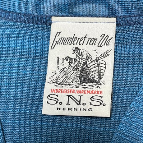 【サザビーリーグ取り扱い】S.N.S. HERNING コットンカーディガン ターコイズ Sサイズ