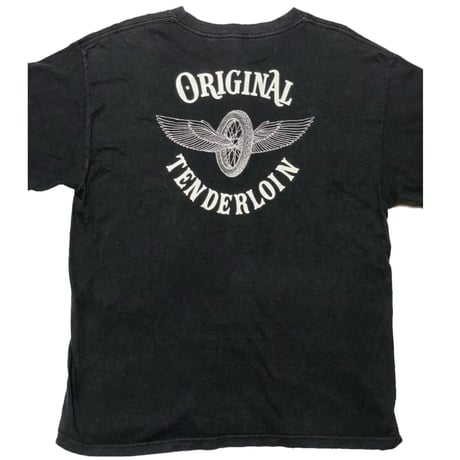 TENDERLOIN オリジナルバックプリント入り スカル柄半袖Tシャツ ブラック Mサイズ