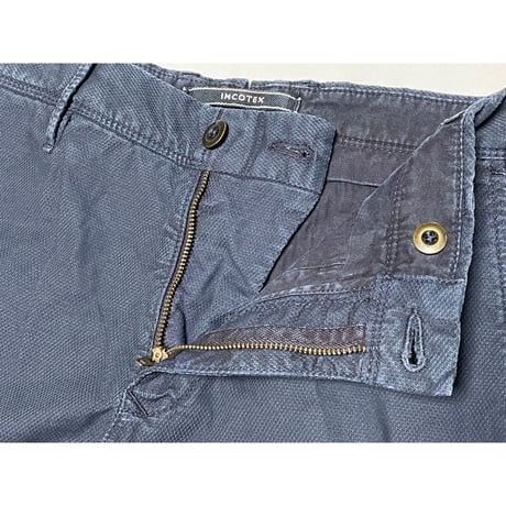 INCOTEX コットンスラックス ネイビー W29サイズ  SLIM FIT シングル仕上げ