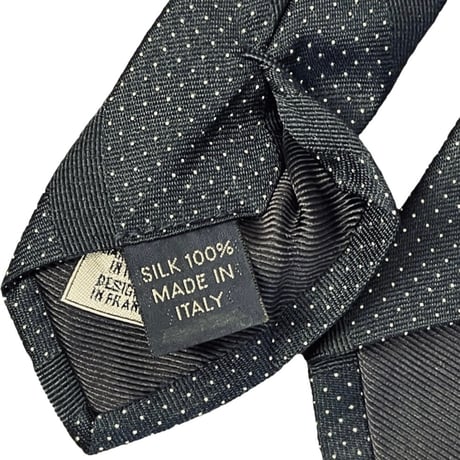 【SHIPS 取り扱い】 MADE IN ITALY製 BREUER for SHIPS HANDMADE レジメンタルドット柄シルクネクタイ ネイビー