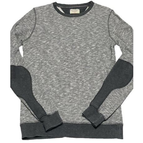 MADE IN PORTUGAL製 Nudie Jeans 長袖スウェットトレーナー 杢グレー XSサイズ