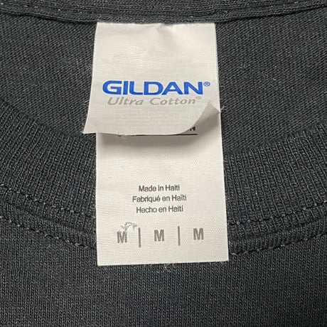 AIR JORDANモチーフ 半袖ロゴTシャツ GILDANボディ ブラック Mサイズ
