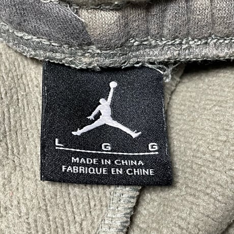 AIR JORDAN 裏起毛スウェットパンツ モスグリーン×チャコールグレー Lサイズ
