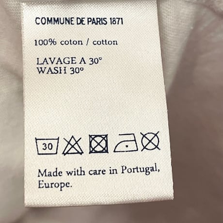 MADE IN PORTUGAL製 COMMUNE DE PARIS 1871 半袖プリントTシャツ ホワイト Mサイズ