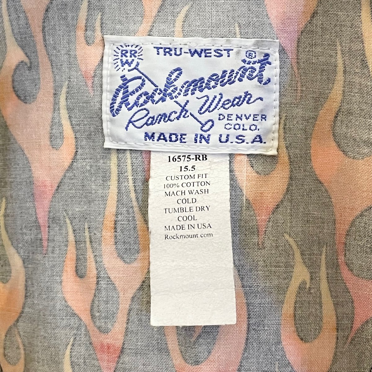 MADE IN USA製 Rockmount Ranch Wear 半袖ファイヤーパターンウエ