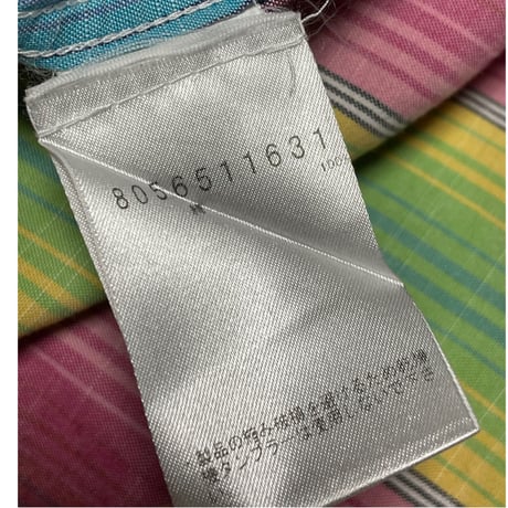 MADE IN USA製 GITMAN VINTAGE メキシカンラグカラー半袖ボタンダウンシャツ マルチカラー Sサイズ