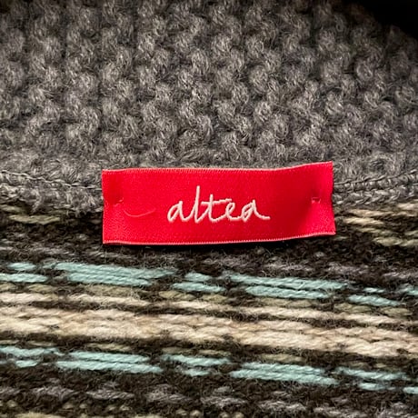 MADE IN ITALY製 altea ショールカラーウールカシミヤベスト マルチカラー Mサイズ