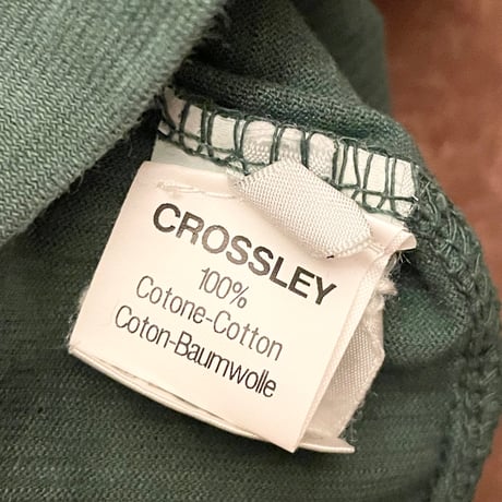 MADE IN ITALY製 CROSSLEY 半袖ニットポロシャツ グリーン Mサイズ