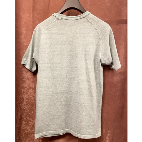 MADE IN JAPAN製 NIGEL CABOURN ヴィンテージ加工ポケット付き半袖Tシャツ グリーン 46サイズ