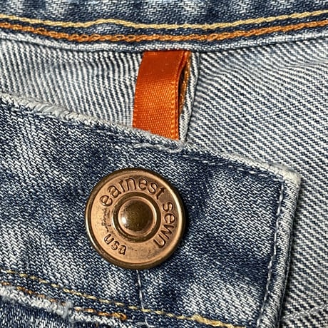 earnest sewn ダメージ加工デニムパンツ ライトインディゴ W31サイズ