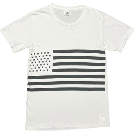 MADE IN USA製 Bantam 星条旗柄プリントTシャツ ホワイト Sサイズ