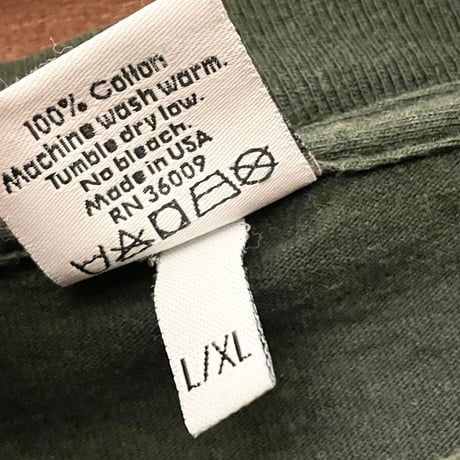 希少 MADE IN USA製 90s Calvin Klein Jeans ロゴプリントTシャツ ダークグリーン L/XLサイズ