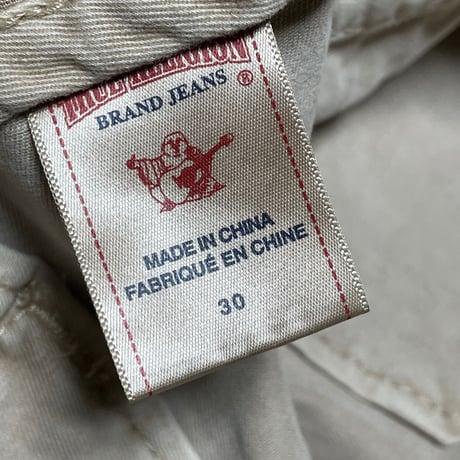 TRUE RELIGION ダメージ加工チノパンツ ベージュ W30サイズ