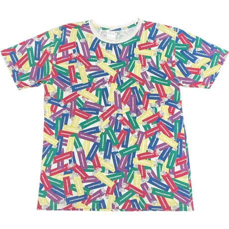 MADE IN JAPAN製 PHENOMENON 2008年モデル ライター総柄プリントTシャツ マルチカラー Mサイズ