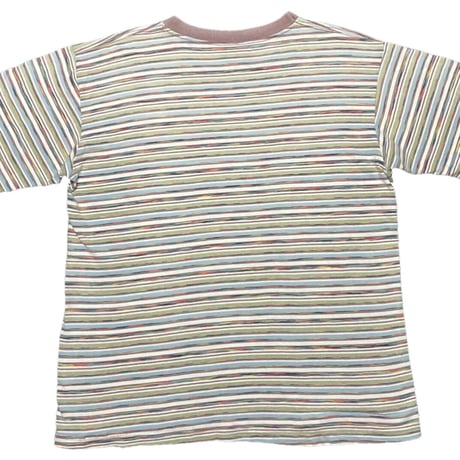 MADE IN USA製 Lahaina 半袖ボーダーTシャツ マルチカラー Mサイズ