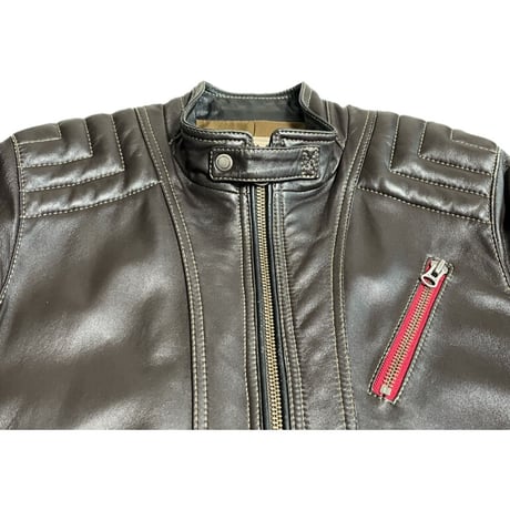 G-STAGE ラムレザーライダースジャケット ダークブラウン Mサイズ