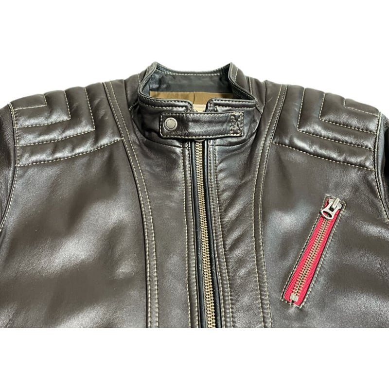 G-STAGE ラムレザーライダースジャケット ダークブラウン M G-STAGE ラムレザーライダースジャケット ダークブラウン M