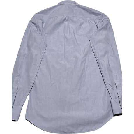 ▲訳あり商品▲ MADE IN ITALY製 DSQUARED2 比翼仕立てコットン長袖ドレスシャツ ブルー 48サイズ