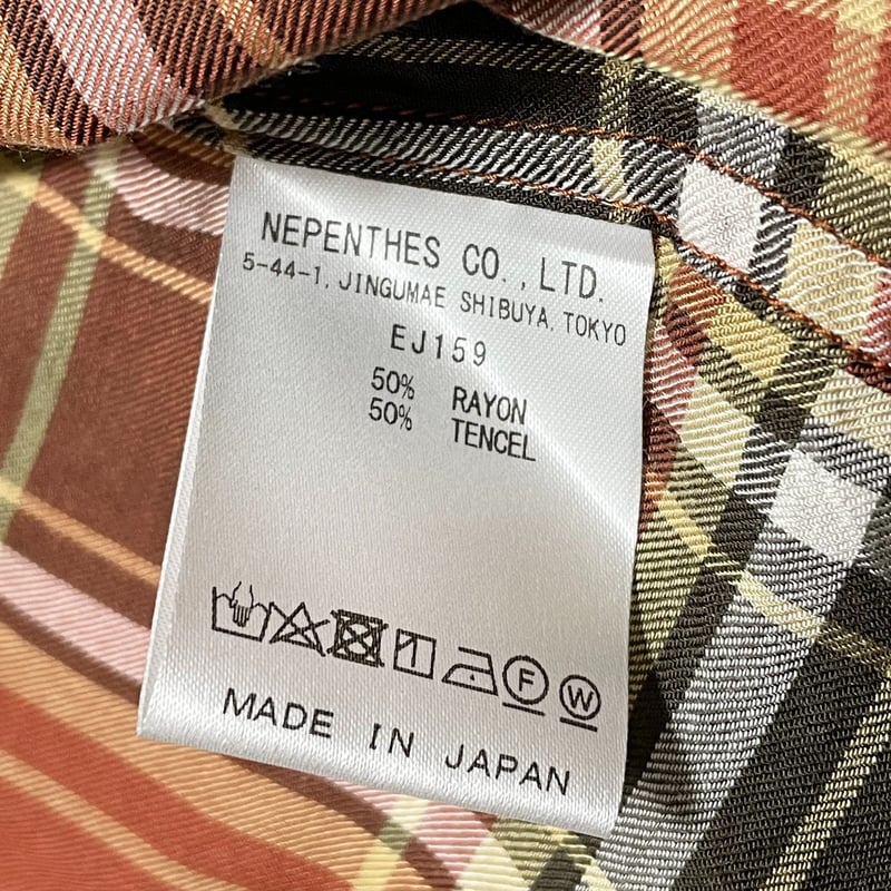 MADE IN JAPAN製 Needles 長袖チェックシャツ ブラウン XSサイズ | U