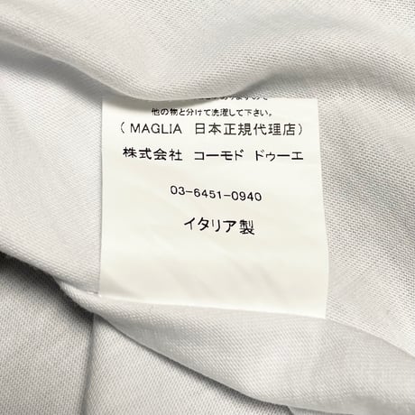 ★新品★ MADE IN ITALY製 MAGLIA 2025年AWモデル 「Milano in MAGLIA」 イタリア都市 プリント クルーネックTシャツ ホワイト×ミラノグレー M～XLサイズ