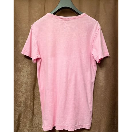 DIESEL VネックTシャツ ピンク XSサイズ