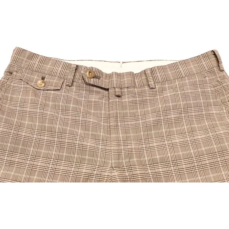 MADE IN JAPAN製 Harrods チェック柄ハーフパンツ ブラウン×ピンク 3サイズ