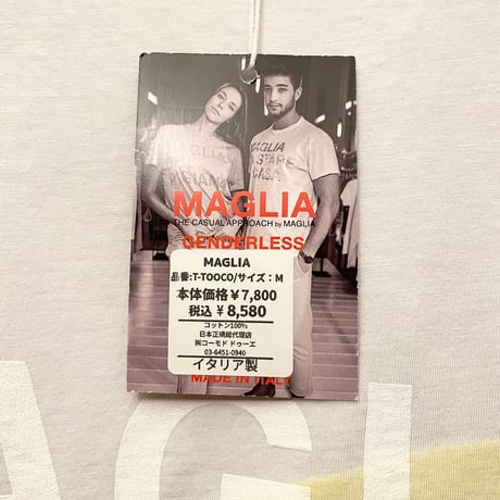 ★新品★ 限定品 MADE IN ITALY製 MAGLIA × TOOCO コラボレーション プリントTシャツ ホワイト S～Lサイズ